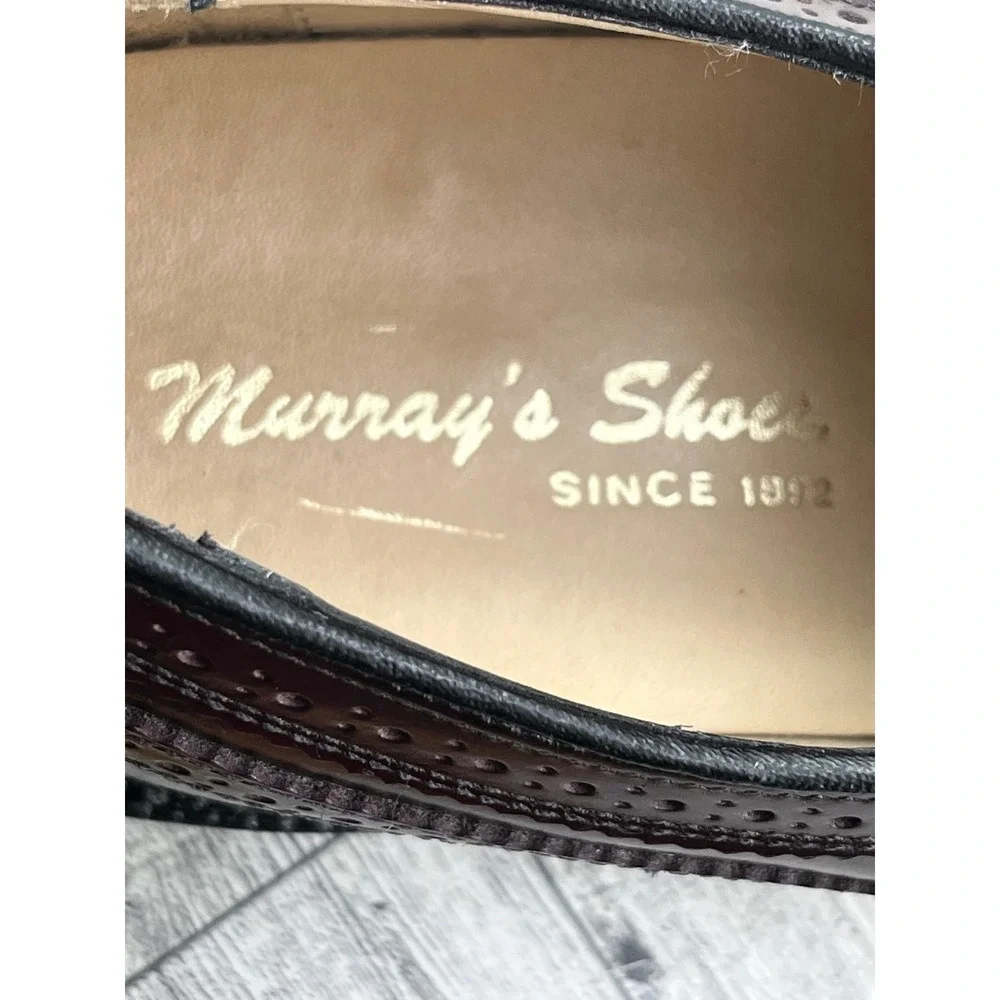 Murray's Shoes Burgundy Wingtip Oxford Dress Shoes Men's 9.5‎ Wide 111065